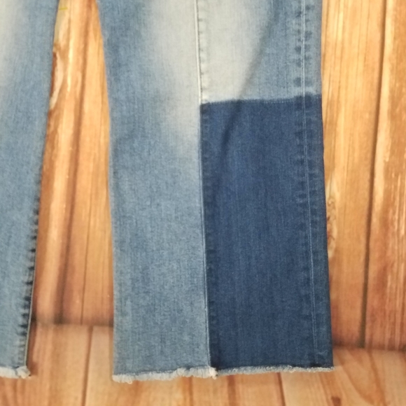 Vintage True Religion Jeans 33 Stovepipe Medium/Dark Wash Sand Blasted Raw Hem - Picture 10 of 14